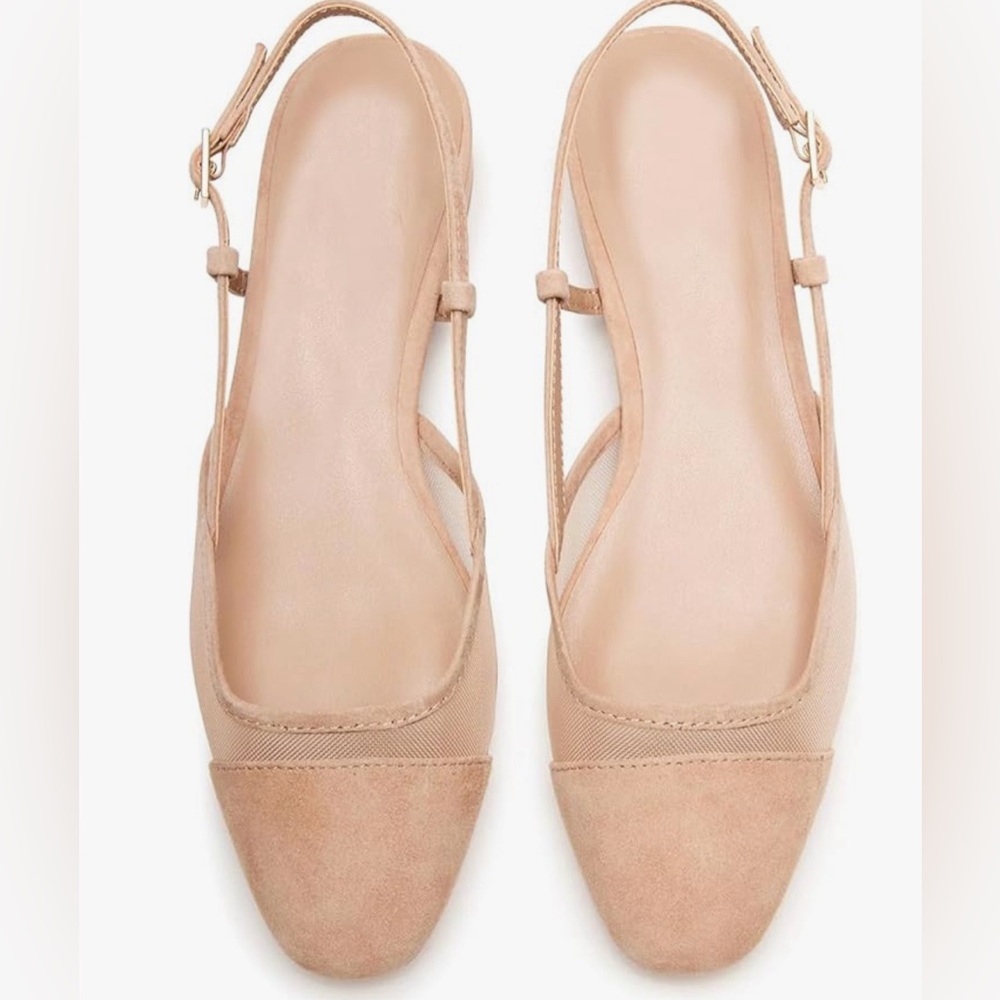 Cream Mary Jane Sling Backs - Size 7